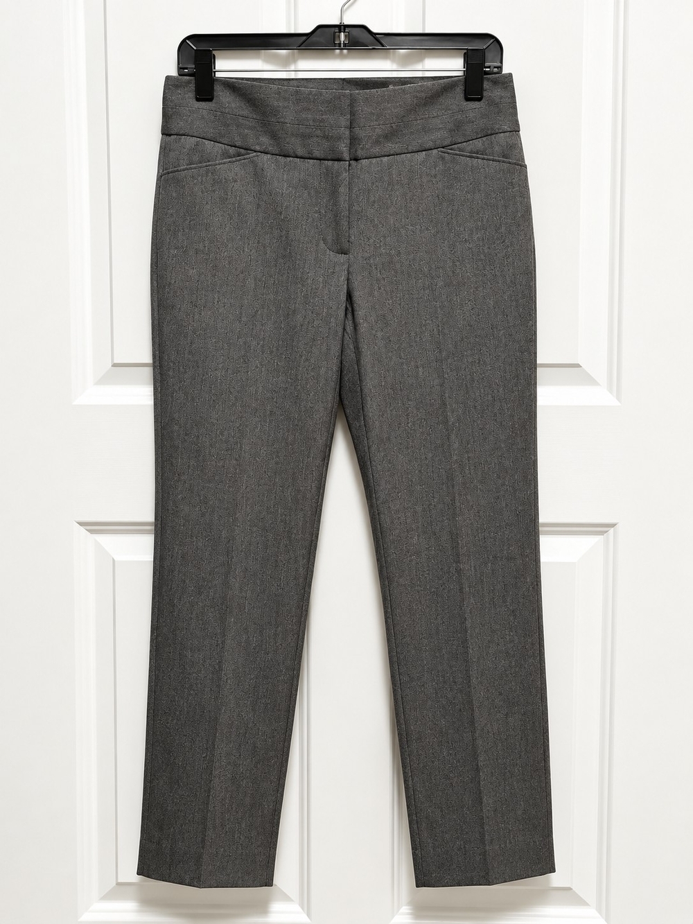 Express Editor Women’s Size 2 Gray Wide Waistband Crop Dress Pants